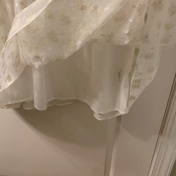 English Factory Sleeveless Ruffle Embroidered Babydoll Dress, size large - Picture 6 of 9